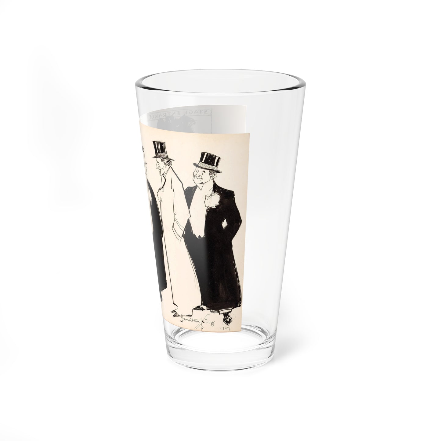 Stage Entrance (1907) (Magazine Illustration) Pint Glass 16oz-Go Mug Yourself