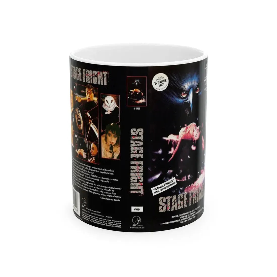 STAGE FRIGHT (VHS COVER) - White Coffee Mug 11oz - Go Mug Yourself