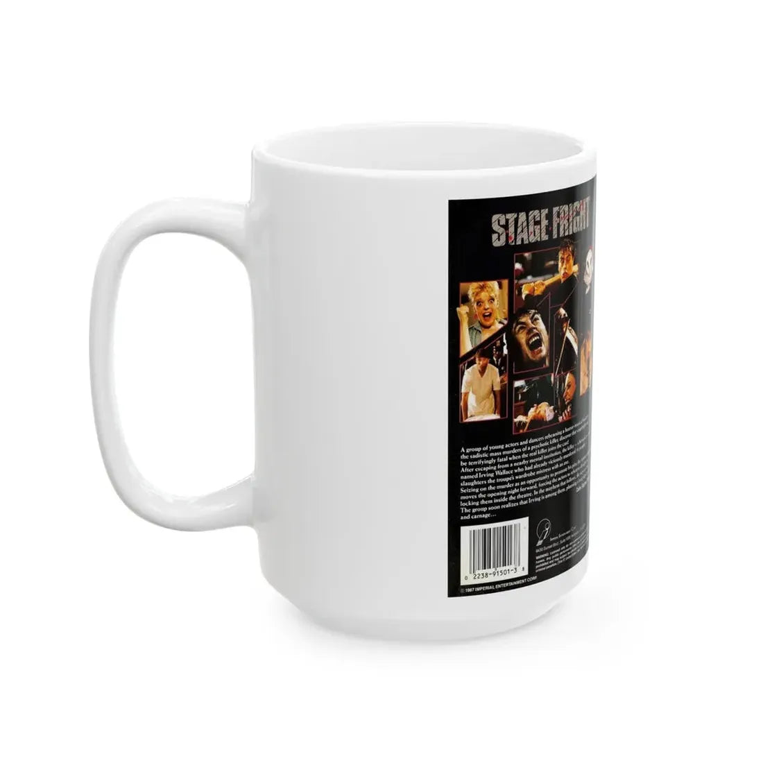 STAGE FRIGHT (VHS COVER) - White Coffee Mug - Go Mug Yourself