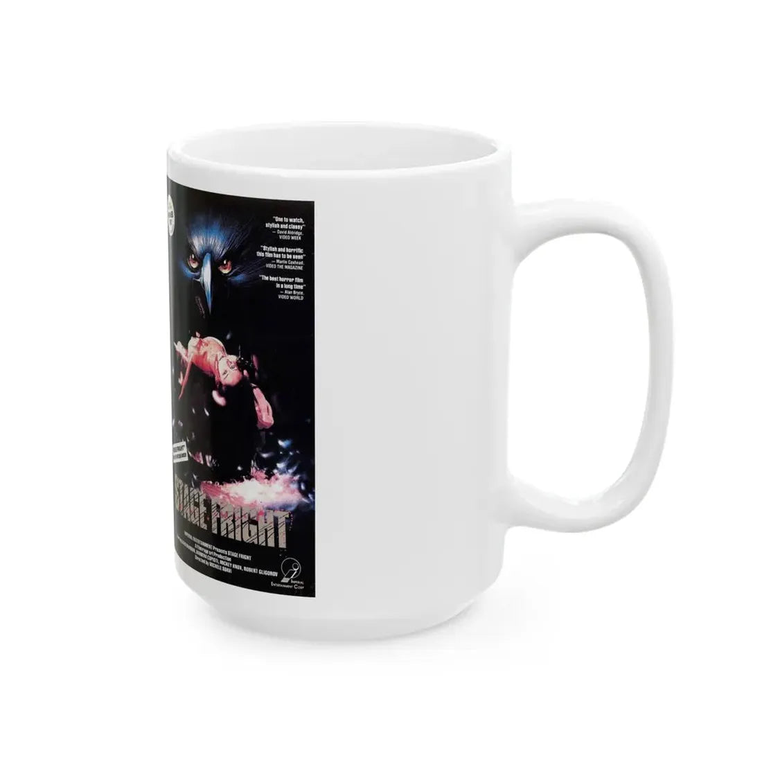 STAGE FRIGHT (VHS COVER) - White Coffee Mug - Go Mug Yourself