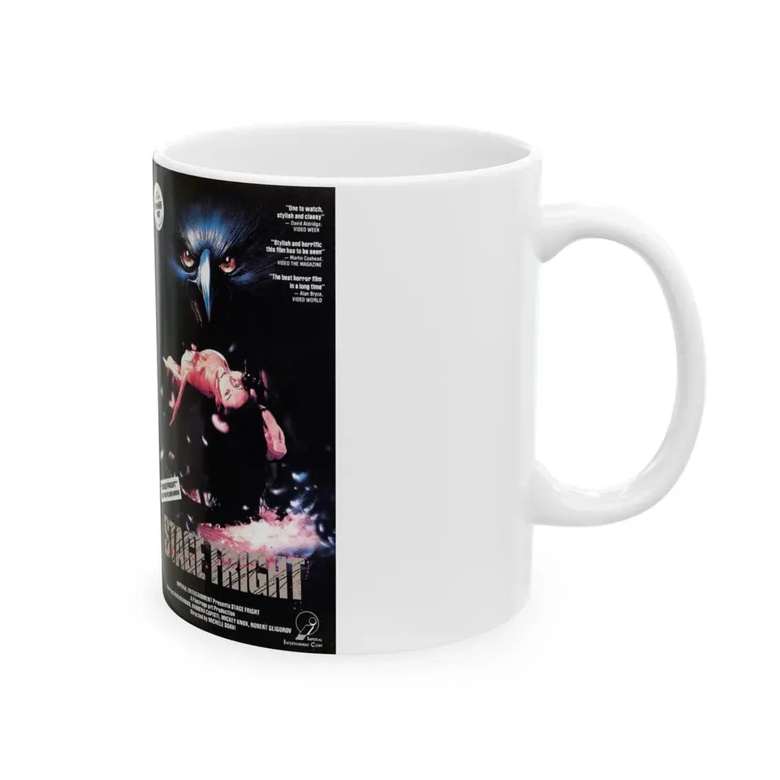 STAGE FRIGHT (VHS COVER) - White Coffee Mug - Go Mug Yourself