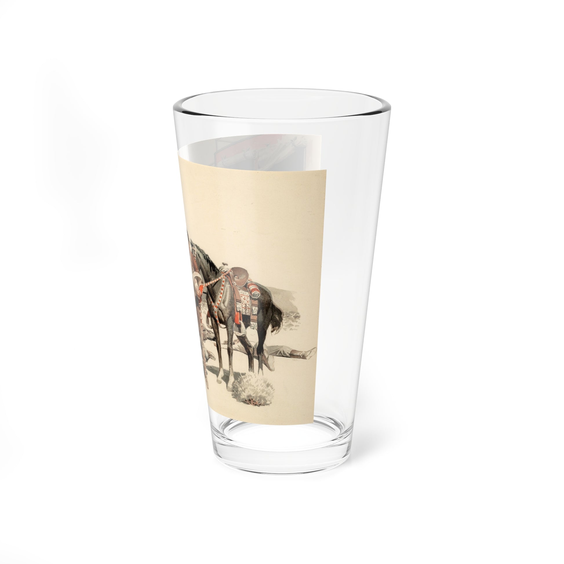 Stagecoach Hold Up (Magazine Illustration) Pint Glass 16oz-Go Mug Yourself