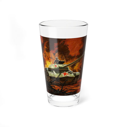 Stalin Tank Model Kit 323 Box Cover Illustration (Aurora, 1970) (Magazine Illustration) Pint Glass 16oz-16oz-Go Mug Yourself