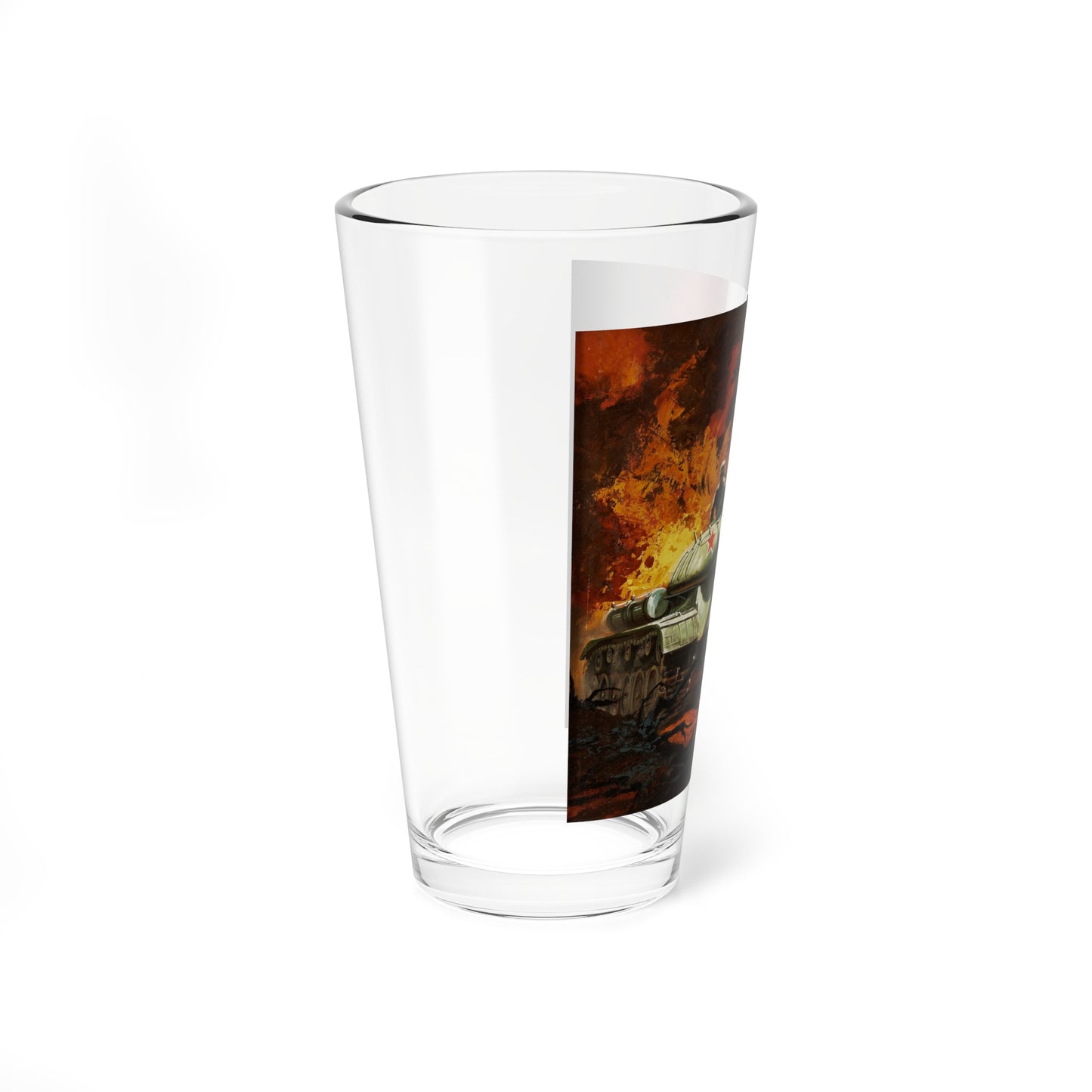 Stalin Tank Model Kit 323 Box Cover Illustration (Aurora, 1970) (Magazine Illustration) Pint Glass 16oz-Go Mug Yourself