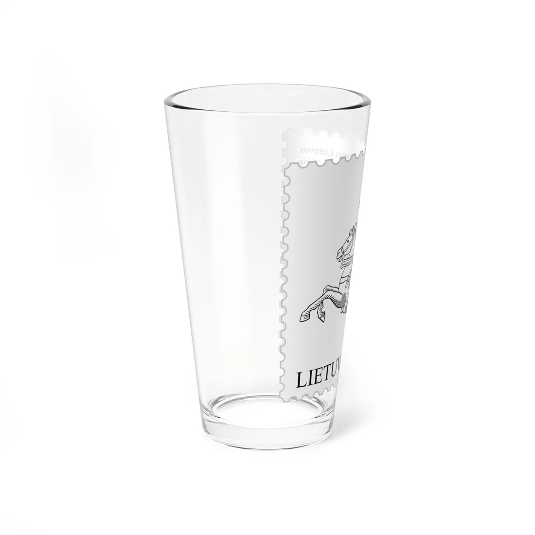 Stamp Coat of arms of the Republic of Lithuania in the 1930s (Lithuania) (Coat of Arms) Pint Glass 16oz - Go Mug Yourself