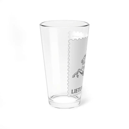 Stamp Coat of arms of the Republic of Lithuania in the 1930s (Lithuania) (Coat of Arms) Pint Glass 16oz - Go Mug Yourself