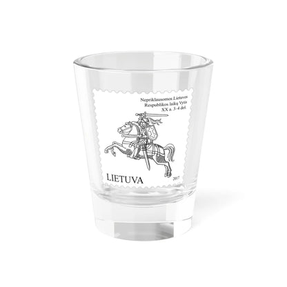 Stamp Coat of arms of the Republic of Lithuania in the 1930s (Lithuania) (Coat of Arms) Shot Glass 1.5oz 1.5oz - Go Mug Yourself
