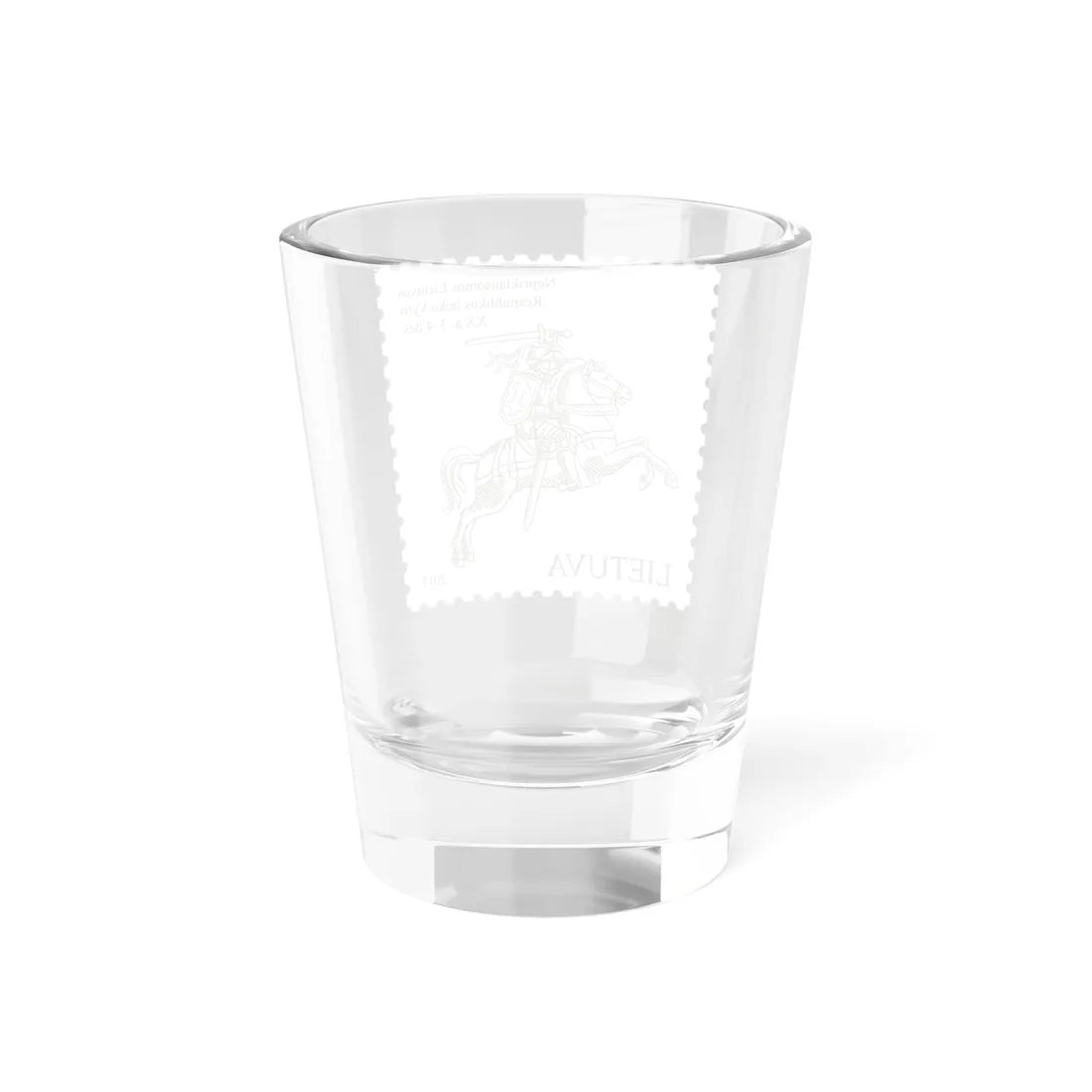 Stamp Coat of arms of the Republic of Lithuania in the 1930s (Lithuania) (Coat of Arms) Shot Glass 1.5oz - Go Mug Yourself