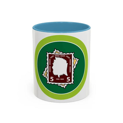 Stamp Collecting (Boy Scout Merit Badge) Accent Coffee Mug 11oz Light Blue - Go Mug Yourself