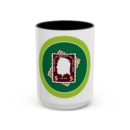 Stamp Collecting (Boy Scout Merit Badge) Accent Coffee Mug 15oz Black - Go Mug Yourself
