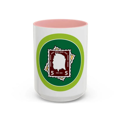 Stamp Collecting (Boy Scout Merit Badge) Accent Coffee Mug 15oz Pink - Go Mug Yourself