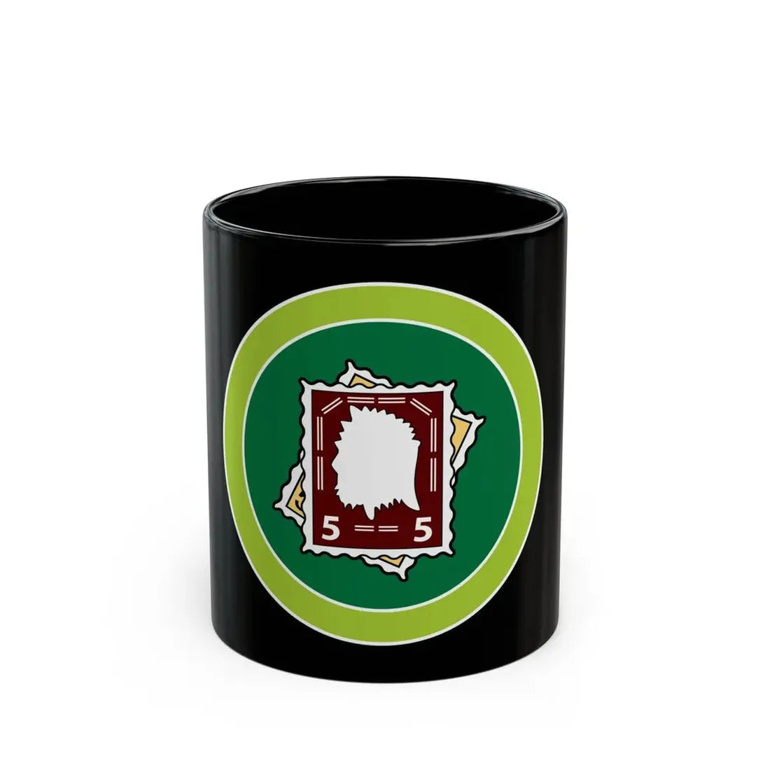 Stamp Collecting (Boy Scout Merit Badge) Black Coffee Mug 11oz - Go Mug Yourself