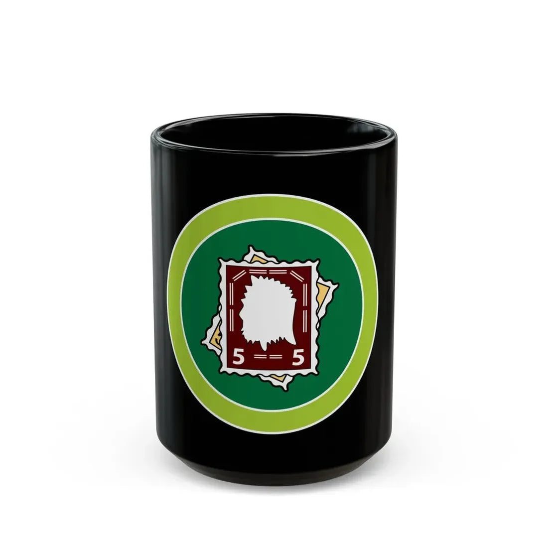 Stamp Collecting (Boy Scout Merit Badge) Black Coffee Mug 15oz - Go Mug Yourself