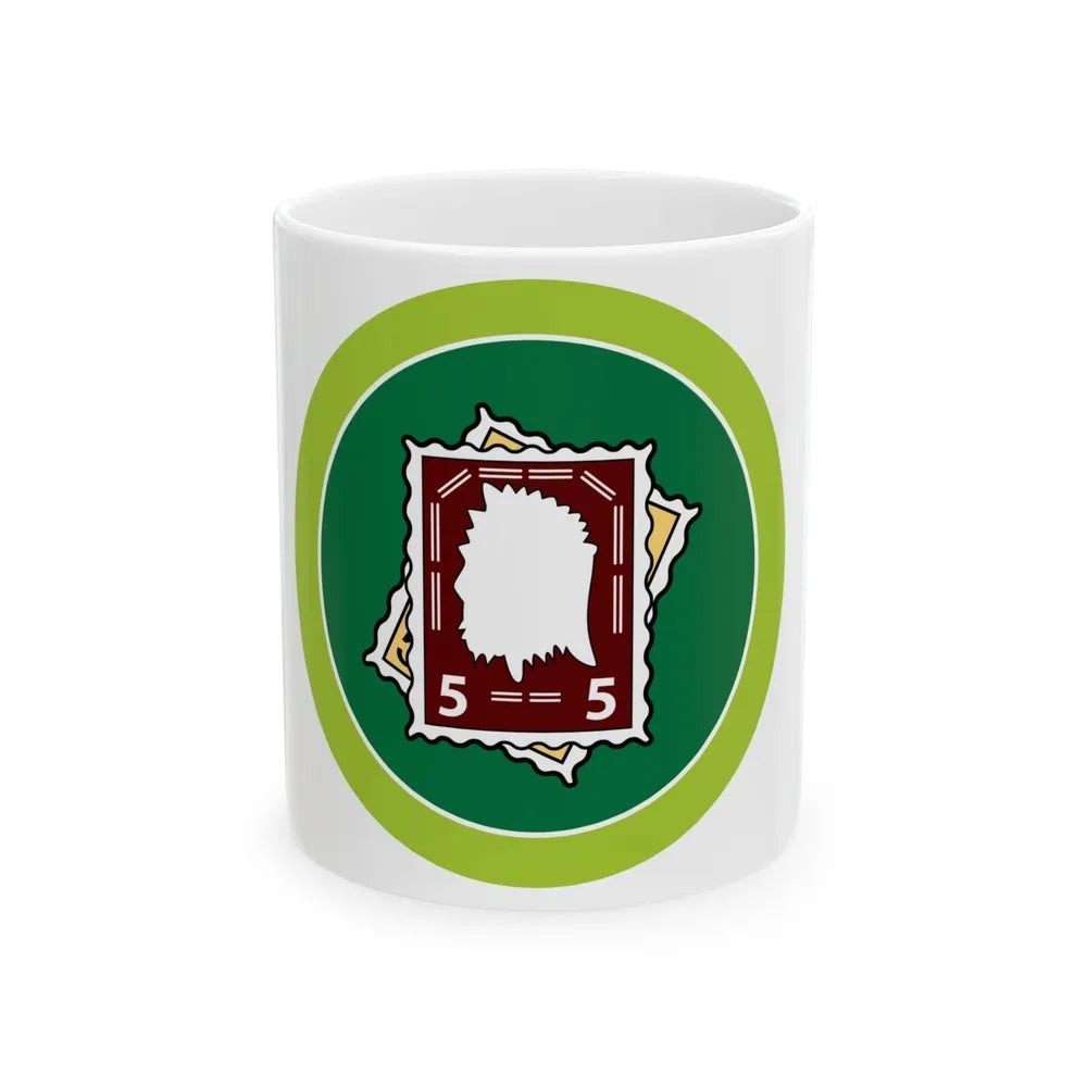 Stamp Collecting (Boy Scout Merit Badge) White Coffee Mug-11oz-Go Mug Yourself