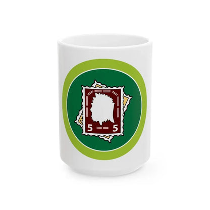 Stamp Collecting (Boy Scout Merit Badge) White Coffee Mug 15oz - Go Mug Yourself