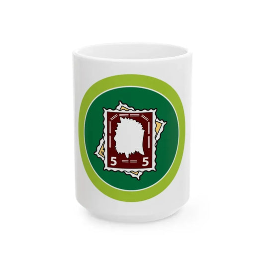 Stamp Collecting (Boy Scout Merit Badge) White Coffee Mug 15oz - Go Mug Yourself