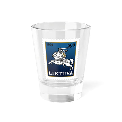 Stamp printed in Lithuania state arms Vytis 1991 (Belarus) (Coat of Arms) Shot Glass 1.5oz 1.5oz - Go Mug Yourself