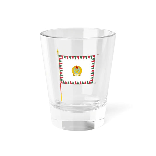 Standard for armoured regiments of the Hungarian Defence Forces 1949-1950 with staff (Hungary) Shot Glass 1.5oz 1.5oz - Go Mug Yourself