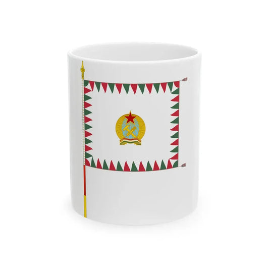 Standard for armoured regiments of the Hungarian Defence Forces 1949-1950 with staff (Hungary) White Coffee Mug 11oz - Go Mug Yourself