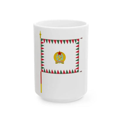 Standard for armoured regiments of the Hungarian Defence Forces 1949-1950 with staff (Hungary) White Coffee Mug 15oz - Go Mug Yourself