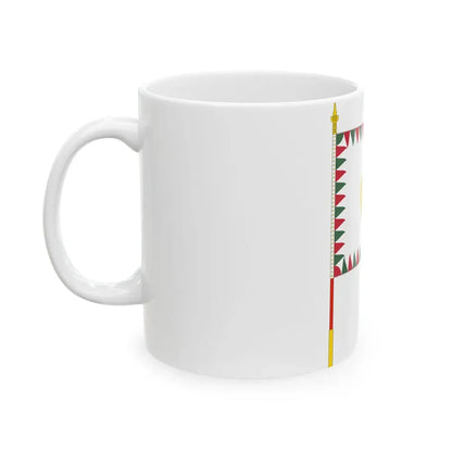 Standard for armoured regiments of the Hungarian Defence Forces 1949-1950 with staff (Hungary) White Coffee Mug - Go Mug Yourself