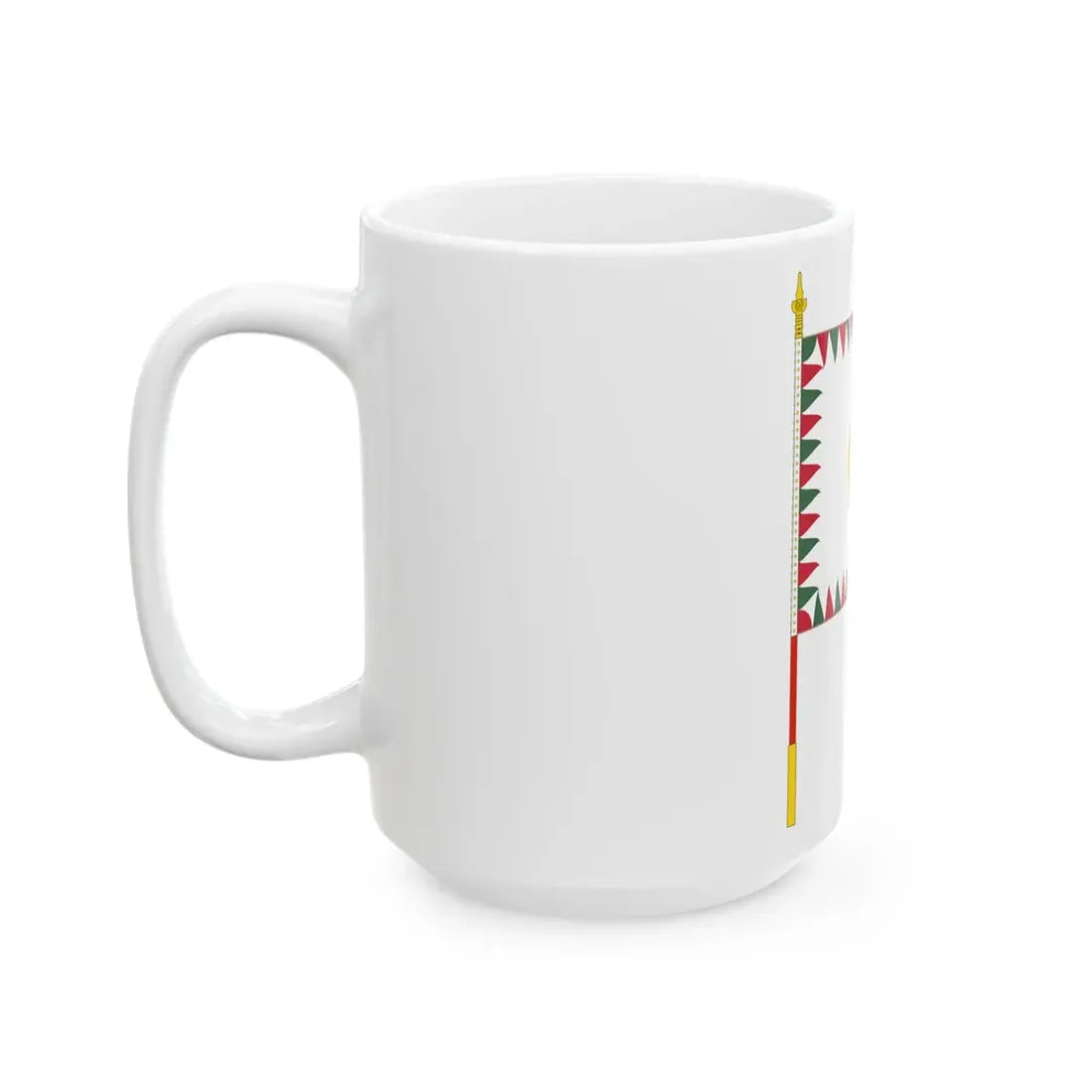 Standard for armoured regiments of the Hungarian Defence Forces 1949-1950 with staff (Hungary) White Coffee Mug - Go Mug Yourself