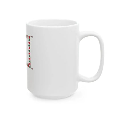 Standard for armoured regiments of the Hungarian Defence Forces 1949-1950 with staff (Hungary) White Coffee Mug - Go Mug Yourself