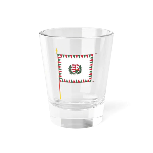 Standard for armoured regiments of the Hungarian Defence Forces 1949 with staff (Hungary) Shot Glass 1.5oz 1.5oz - Go Mug Yourself