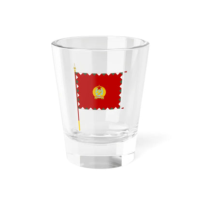Standard for armoured regiments of the Hungarian Peoples Army 1950-1957 with staff (Hungary) Shot Glass 1.5oz 1.5oz - Go Mug Yourself