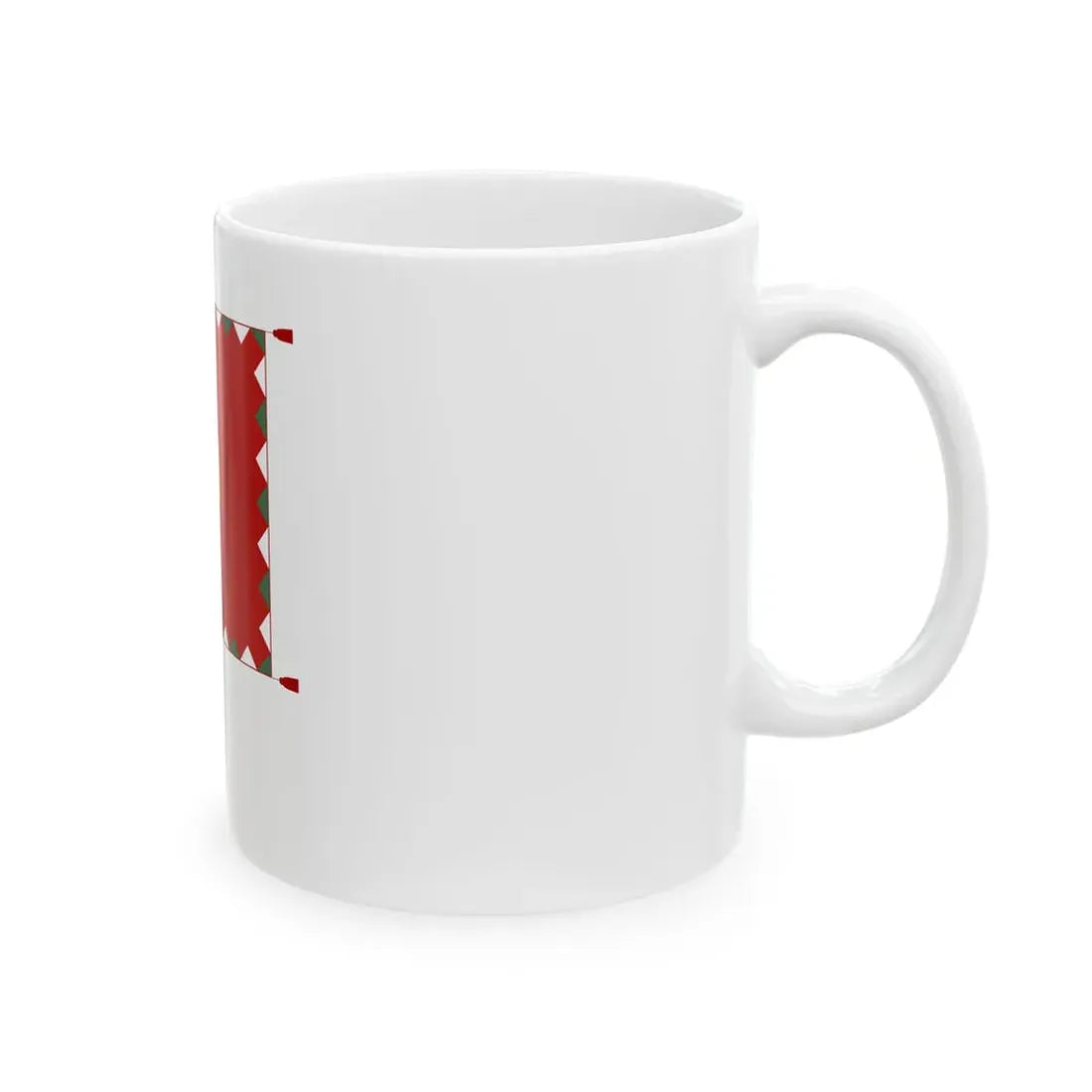 Standard for armoured regiments of the Hungarian Peoples Army 1950-1957 with staff (Hungary) White Coffee Mug - Go Mug Yourself