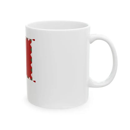Standard for armoured regiments of the Hungarian Peoples Army 1950-1957 with staff (Hungary) White Coffee Mug - Go Mug Yourself