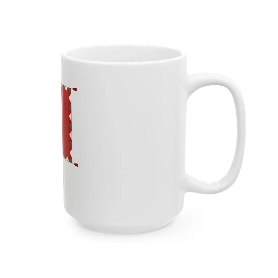 Standard for armoured regiments of the Hungarian Peoples Army 1950-1957 with staff (Hungary) White Coffee Mug - Go Mug Yourself
