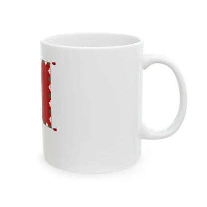 Standard for armoured regiments of the Hungarian Peoples Army 1957-1976 with staff (Hungary) White Coffee Mug - Go Mug Yourself
