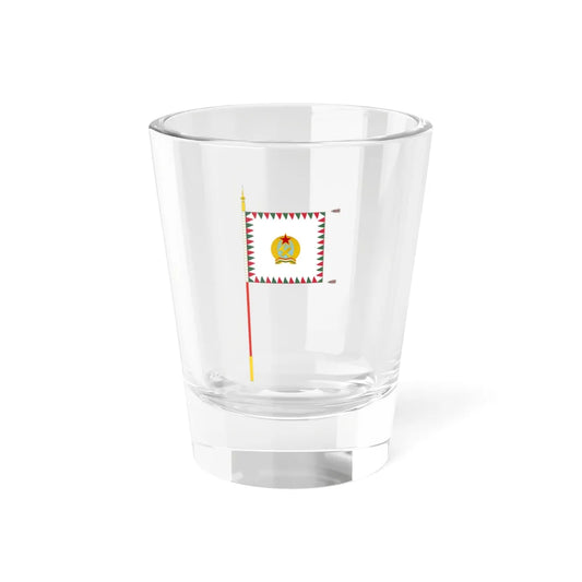 Standard for motorised rifle regiments of the Hungarian Defence Forces 1949-1950 with staff (Hungary) Shot Glass 1.5oz 1.5oz - Go Mug Yourself