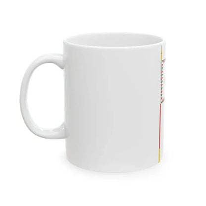 Standard for motorised rifle regiments of the Hungarian Defence Forces 1949-1950 with staff (Hungary) White Coffee Mug - Go Mug Yourself
