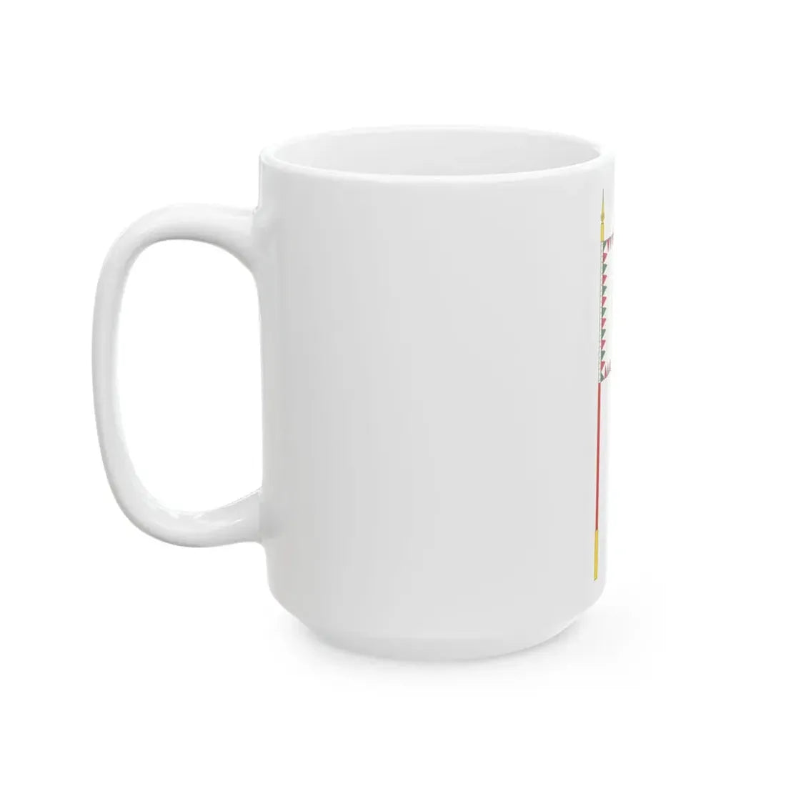 Standard for motorised rifle regiments of the Hungarian Defence Forces 1949-1950 with staff (Hungary) White Coffee Mug - Go Mug Yourself