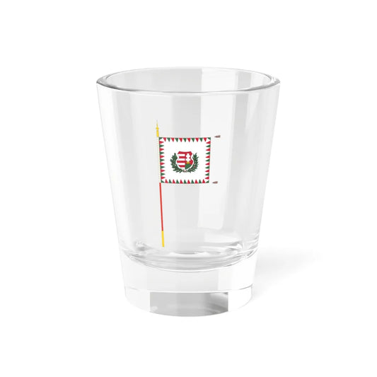 Standard for motorised rifle regiments of the Hungarian Defence Forces 1949 with staff (Hungary) Shot Glass 1.5oz 1.5oz - Go Mug Yourself