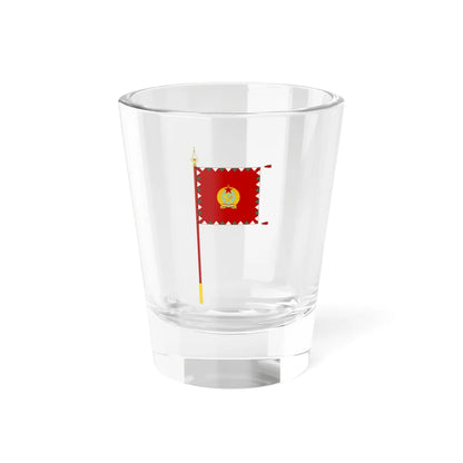 Standard for motorised rifle regiments of the Hungarian Peoples Army 1950-1957 with staff (Hungary) Shot Glass 1.5oz 1.5oz - Go Mug Yourself