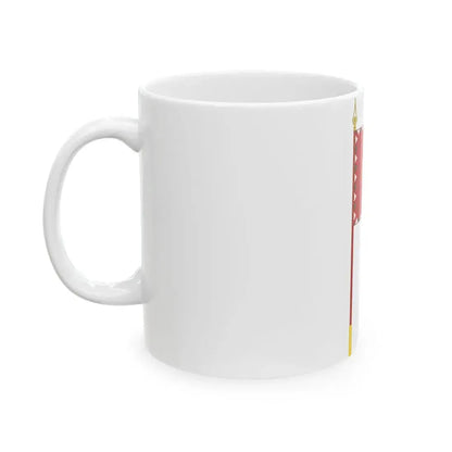 Standard for motorised rifle regiments of the Hungarian Peoples Army 1950-1957 with staff (Hungary) White Coffee Mug - Go Mug Yourself
