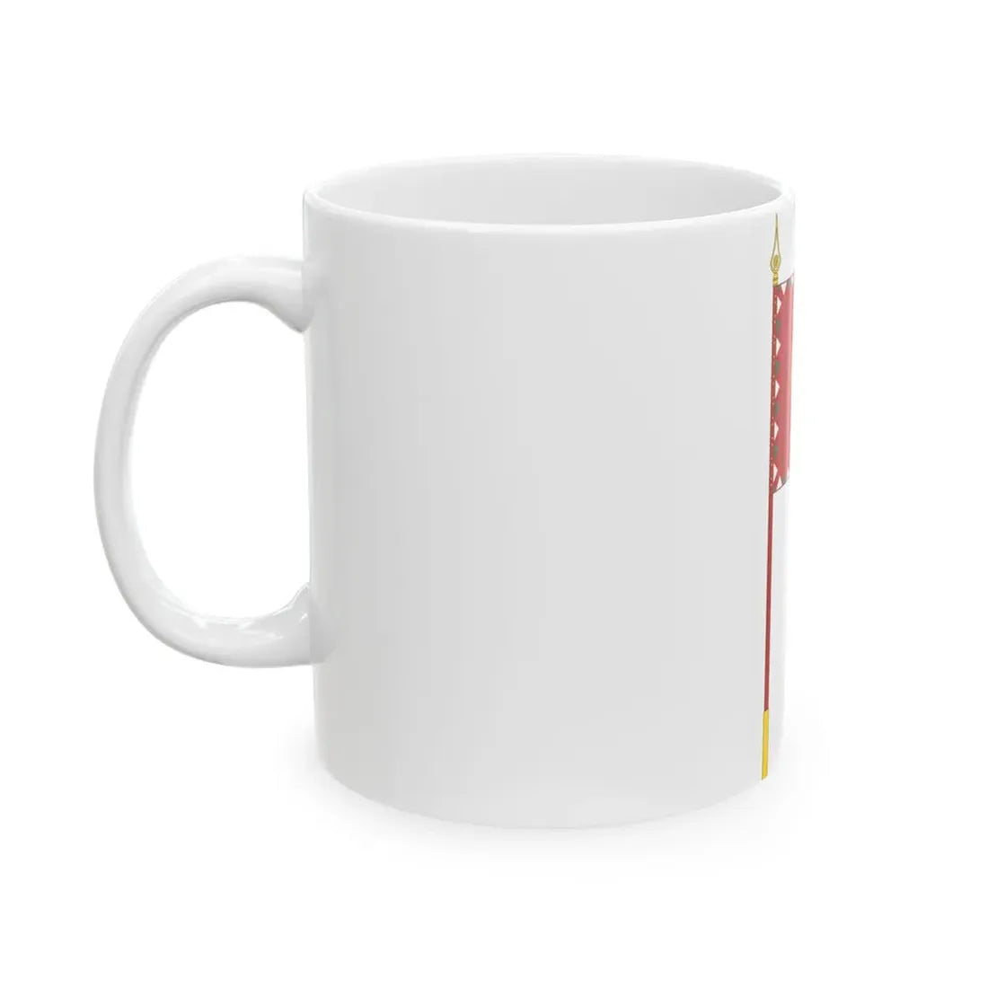 Standard for motorised rifle regiments of the Hungarian Peoples Army 1950-1957 with staff (Hungary) White Coffee Mug - Go Mug Yourself
