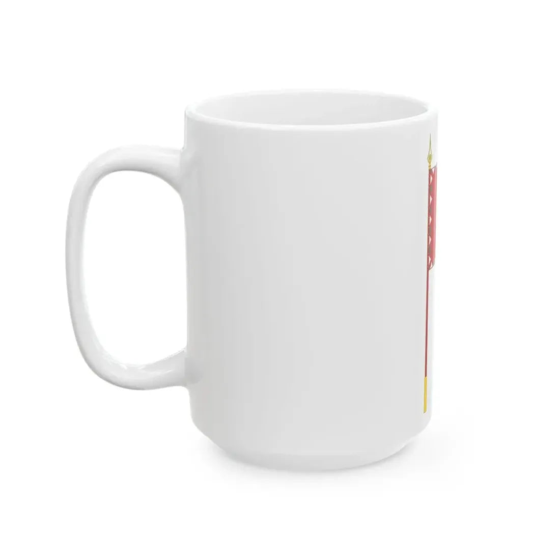 Standard for motorised rifle regiments of the Hungarian Peoples Army 1950-1957 with staff (Hungary) White Coffee Mug - Go Mug Yourself