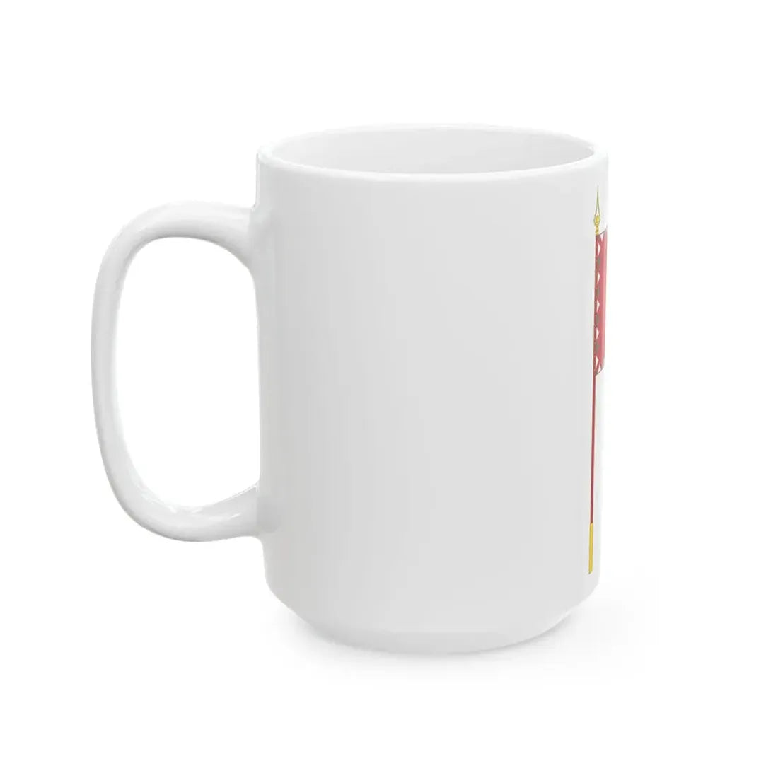 Standard for motorised rifle regiments of the Hungarian Peoples Army 1957-1976 with staff (Hungary) White Coffee Mug - Go Mug Yourself