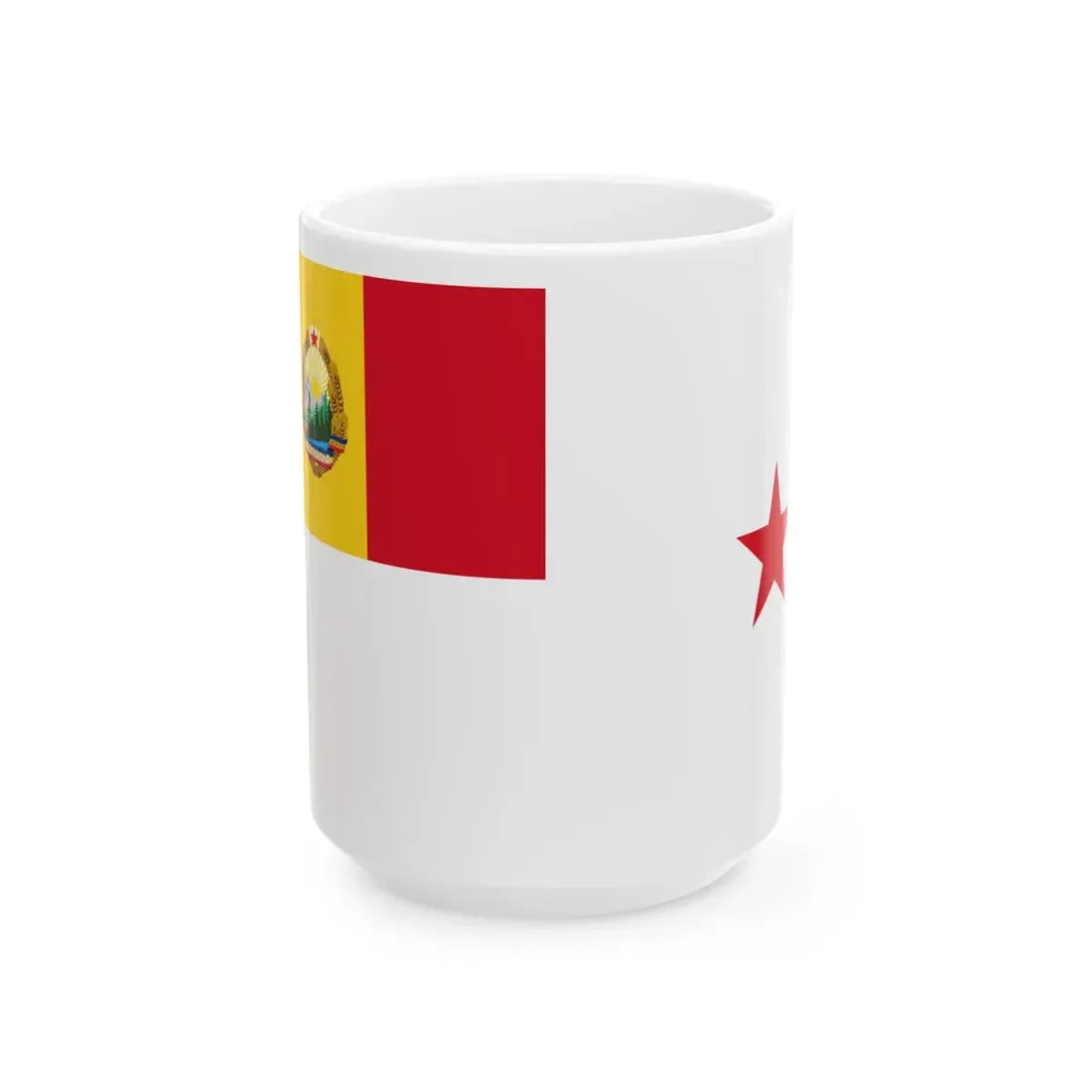 Standard of a Minister of Romania 1965-1989 (Oman) White Coffee Mug 15oz - Go Mug Yourself