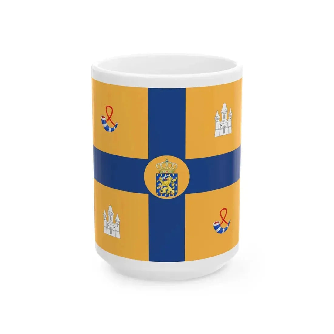 Standard of a Prince of the Netherlands sons of Beatrix (Netherlands) White Coffee Mug 15oz - Go Mug Yourself