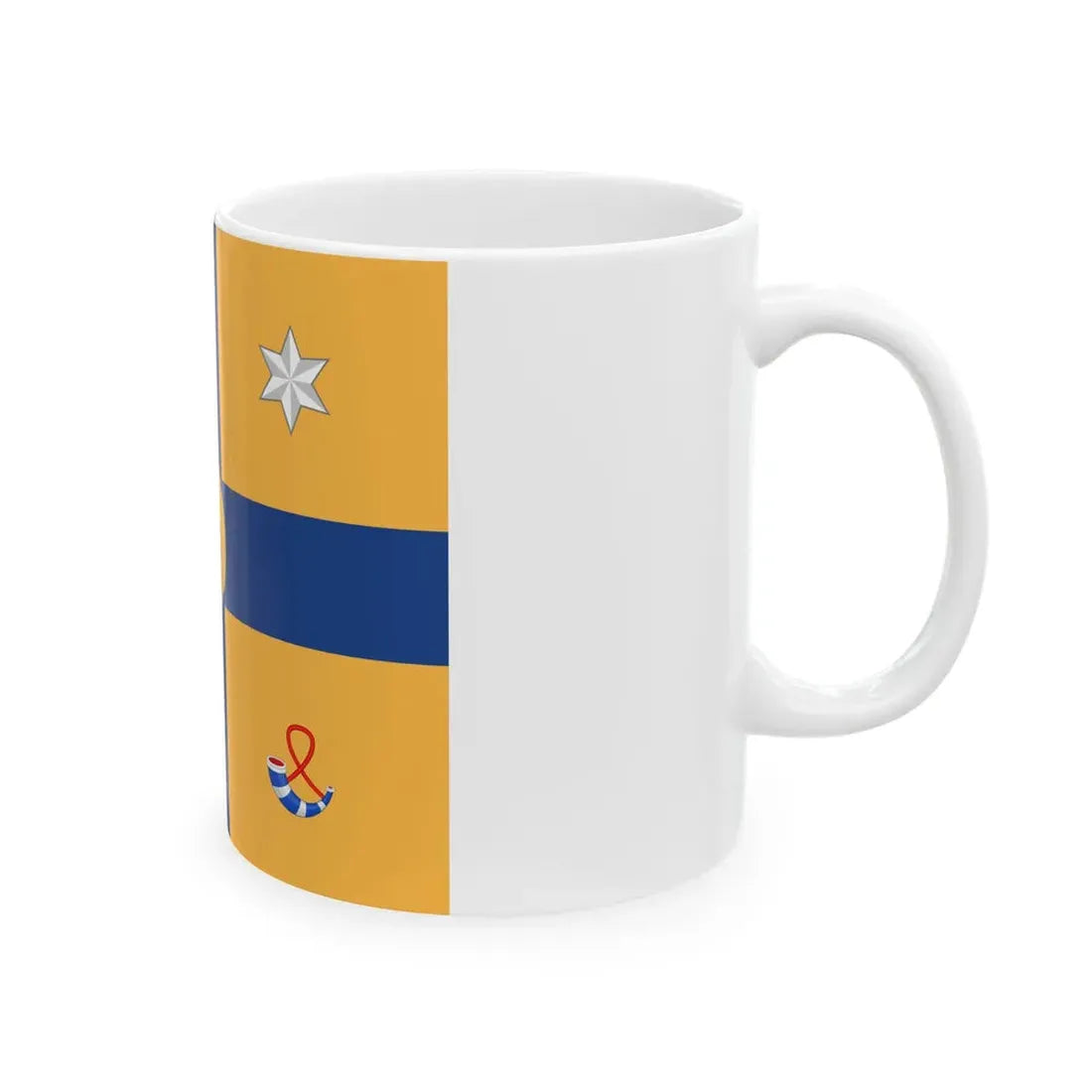 Standard of a Prince of the Netherlands sons of Margriet (Netherlands) White Coffee Mug - Go Mug Yourself