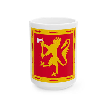 Standard of Brigade Nord (Norway) White Coffee Mug 15oz - Go Mug Yourself