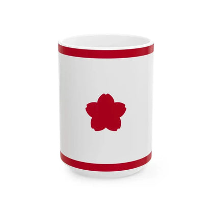 Standard of Frigate Commander JMSDF (Japan) White Coffee Mug 15oz - Go Mug Yourself