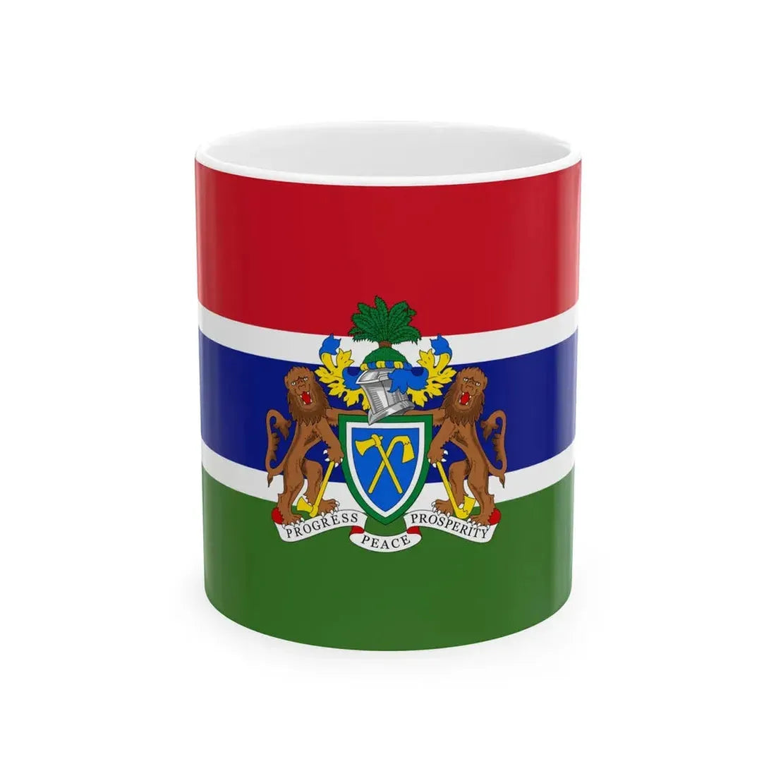 Standard of Gambian Ambassadors (Gambia) White Coffee Mug 11oz - Go Mug Yourself