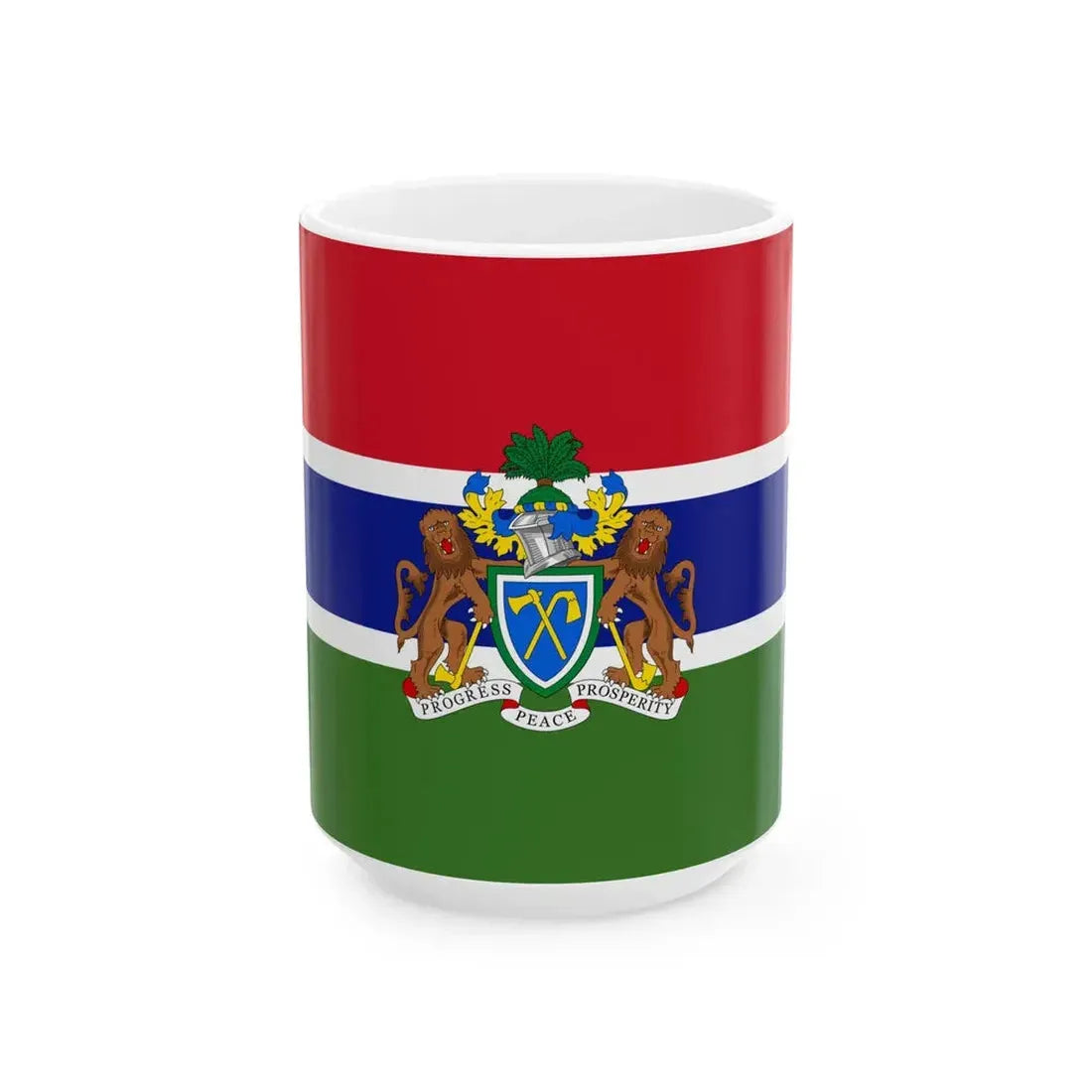Standard of Gambian Ambassadors (Gambia) White Coffee Mug 15oz - Go Mug Yourself