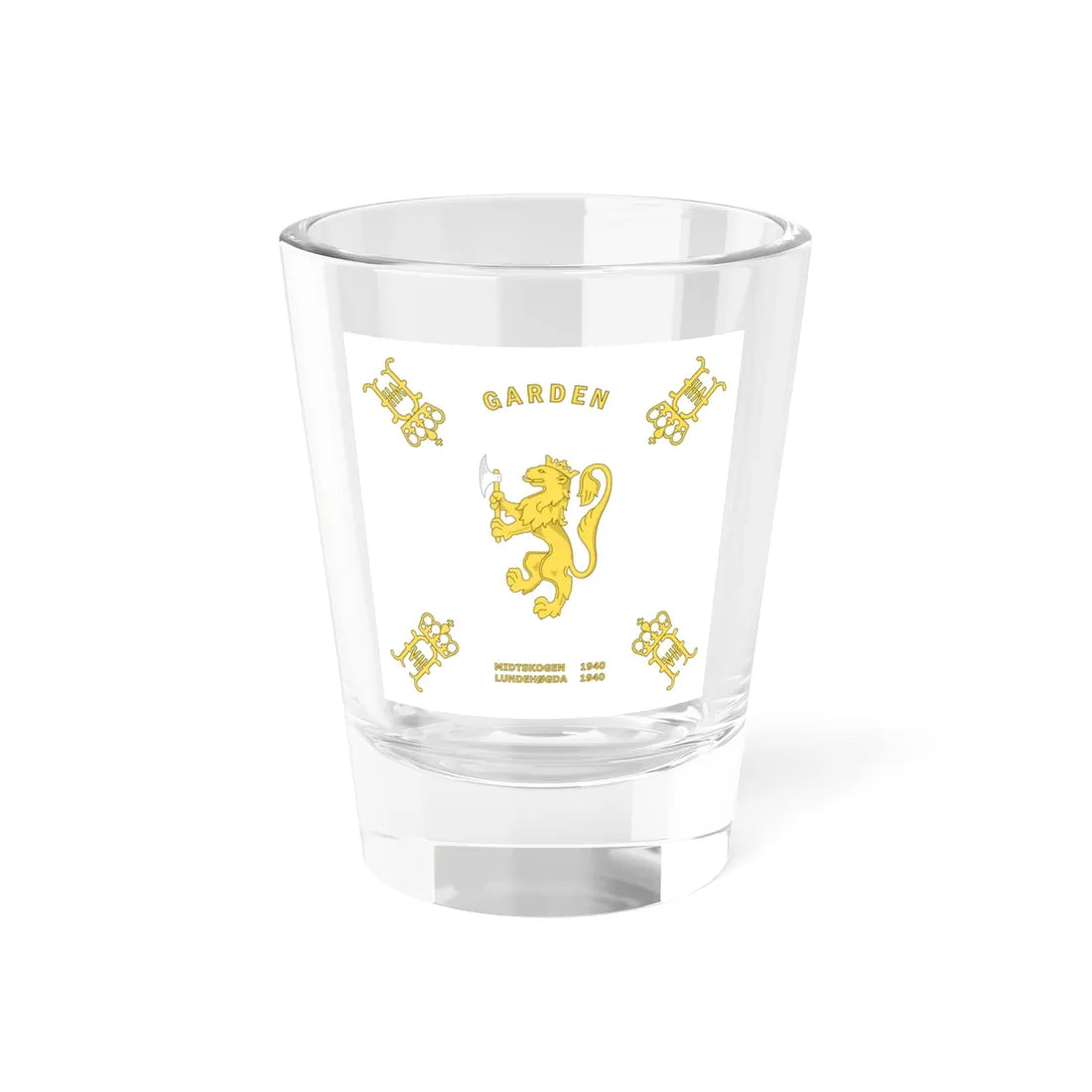 Standard of His Majesty the Norwegian Kings Guard 1914-1957 (Norway) Shot Glass 1.5oz 1.5oz - Go Mug Yourself